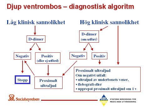 Algoritm för diagnostik vid misstänkt DVT